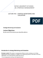 Cooperative University of Kenya Badm 3106: Strategic Management