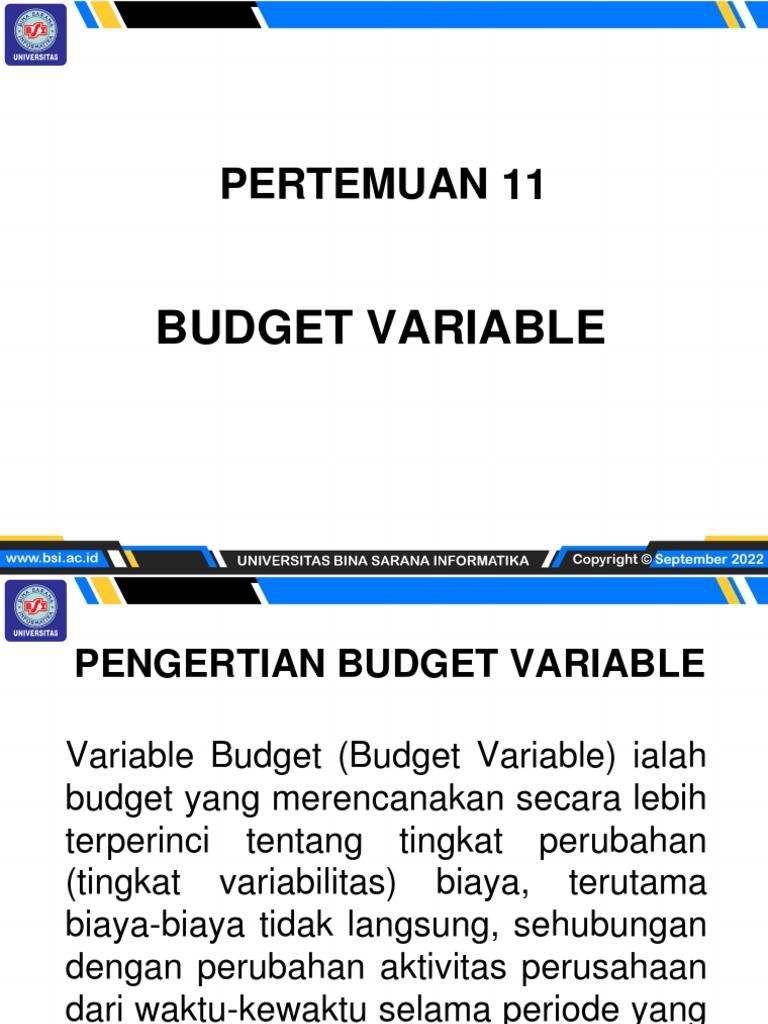 Pengertian dan Kegunaan Anggaran Variabel | PDF