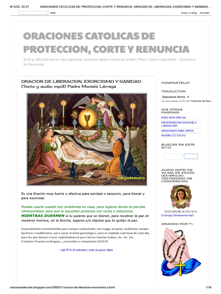 Oraciones de Liberación Exorcismo y Sanidad Padre Moisés Lárraga ...