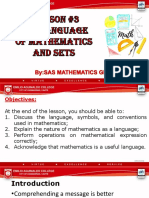 Prelim - Lesson-3 - Language of Mathematics and Sets