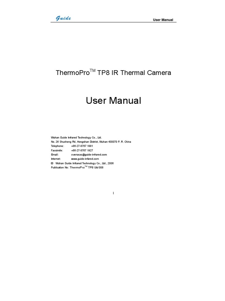 TP8 User Manual V009 1-25 | PDF | Rechargeable Battery | Camera