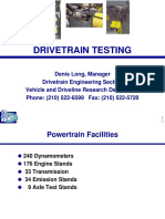Drivetrain Testing and Analysis at SwRI