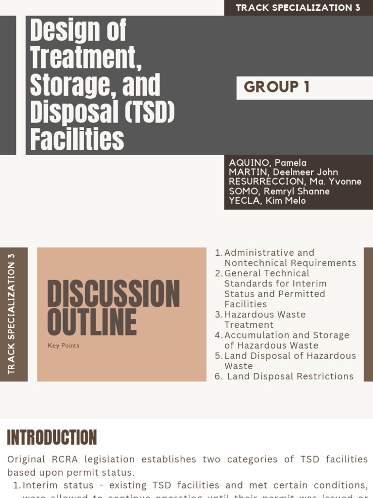TSD Facility Design and Requirements | PDF | Resource Conservation And ...