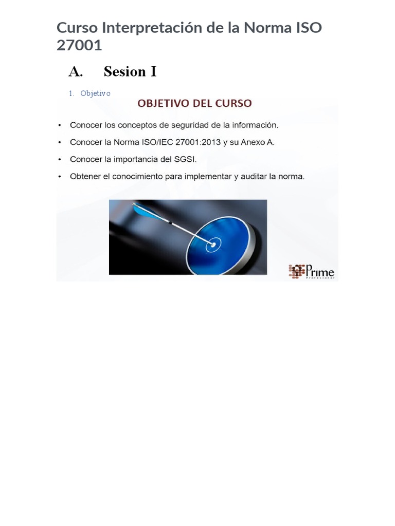 Curso Interpretación de la Norma ISO 27001 | PDF