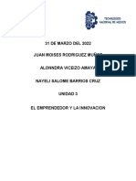 Unidad 3: El emprendedor y la innovación