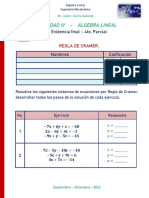 Evidencia 12 - Regla de Cramer