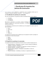 CHAPITRE 1 Classification Et Propriétés Des Matériaux de Construction