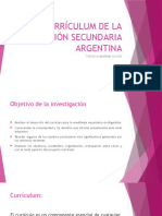 El Currículum de La Educación Secundaria Argentina