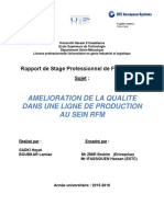 Amelioration de La Qualite Dans Une Ligne de Production Au Sein Ratier Figeac Maroc