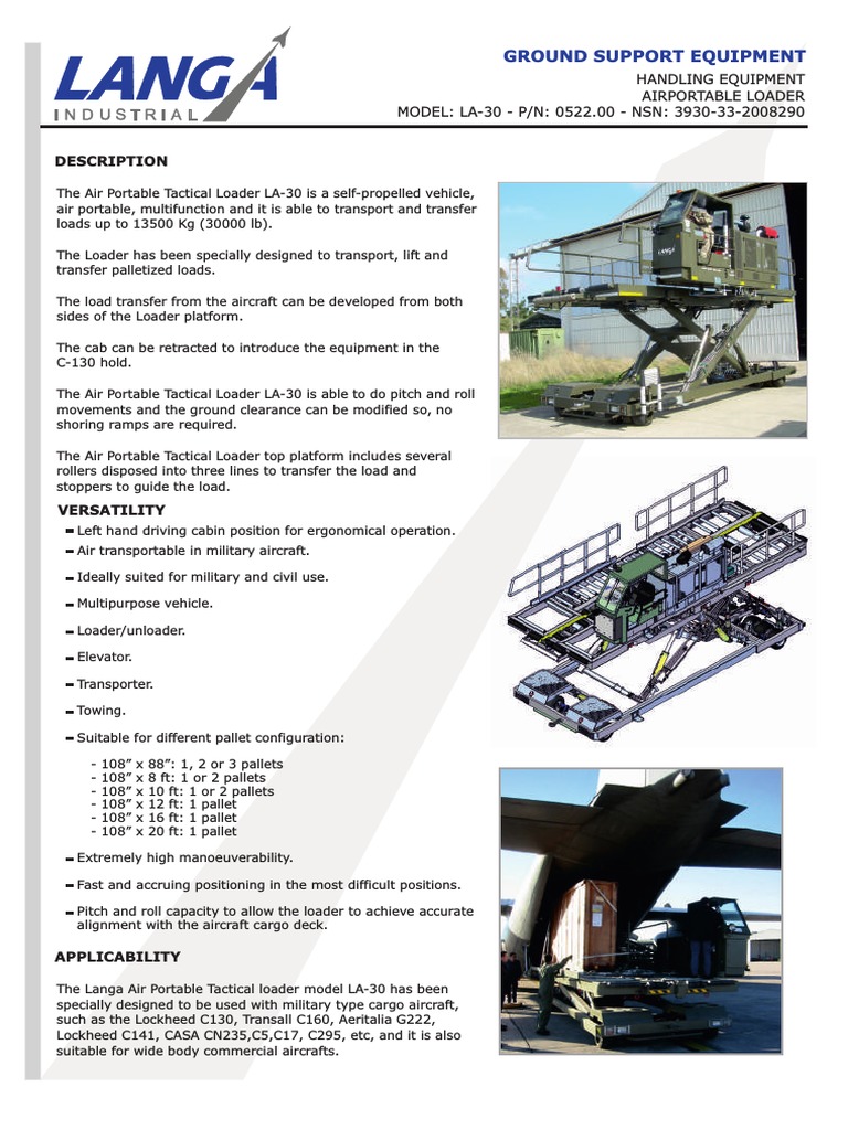 LA-30 Tactical Loader Overview | PDF | Pallet | Loader (Equipment)