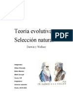 Teoría evolutiva Darwin y Wallace