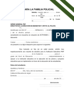 Solicitud de vacante familiar policía IE PNP