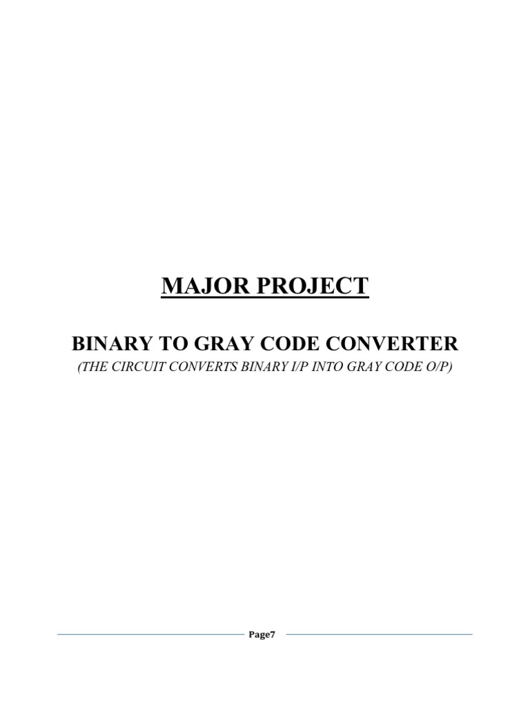 Binary to Gray Code Converter Circuit | PDF | Bit | Telecommunications ...