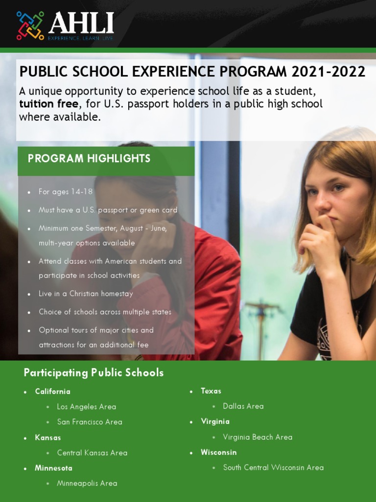 AHLI Public School Experience Program 2021-2022 | PDF