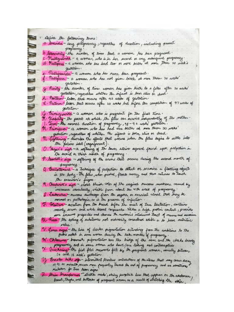 Pregnancy Notes | PDF
