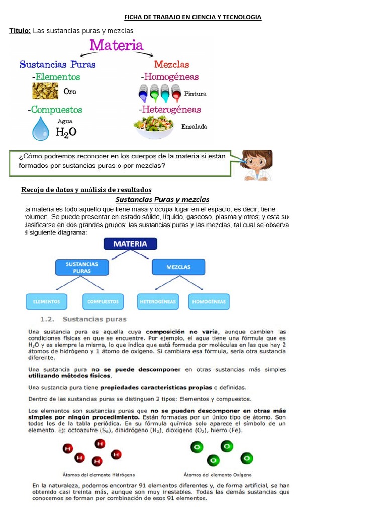 Ficha de Trabajo en Ciencia y Tecnologia | PDF