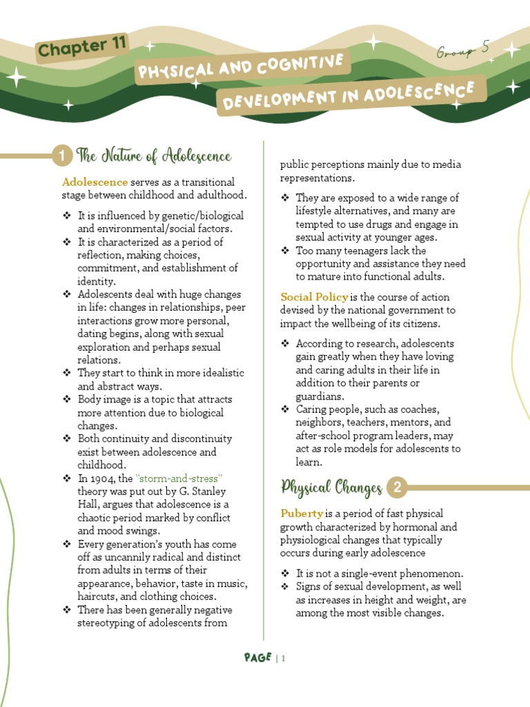 Chapter 11 - Physical and Cognitive Development in Adolescence | PDF ...