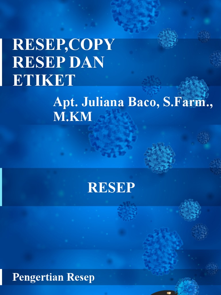 Panduan Copy Resep dan Etiket Obat | PDF | Sains & Matematika
