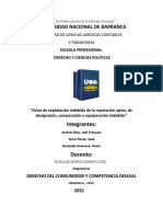 Actos de Explotación Indebida de La Reputación Ajena, de Denigración, Comparación y Equiparación Indebida