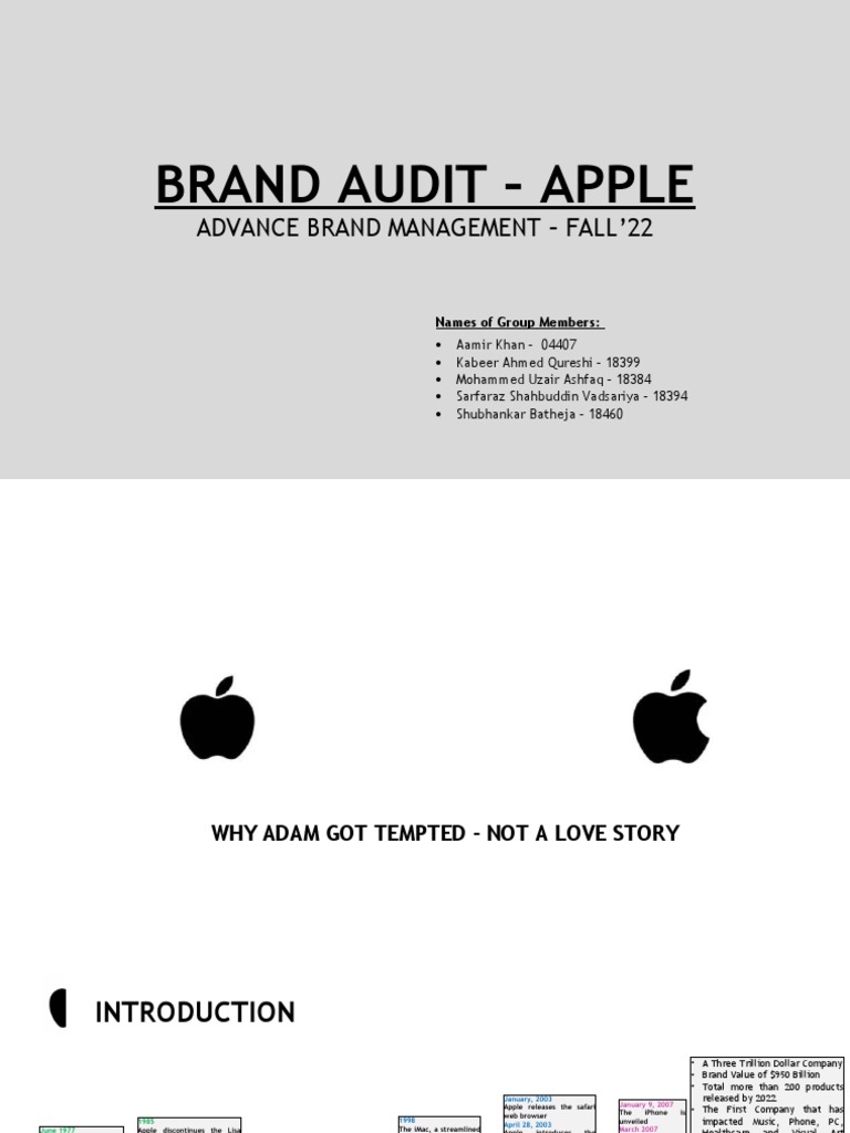 Apple Brand Audit Insights | PDF | Apple Inc. | Brand