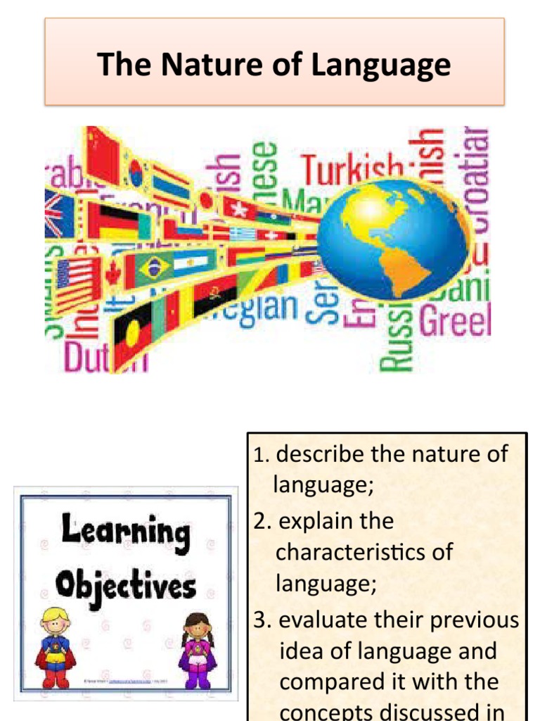 1 The Nature of Language PDF Understanding Communication