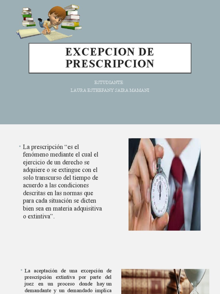 Excepción de Prescripción Extintiva | PDF | Estatuto de limitaciones ...