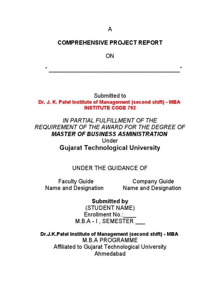 Format of Cover Page | PDF | Technology & Engineering