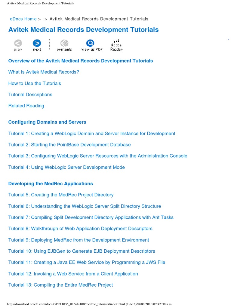 Wls 10 R3 Tutorial Med Rec | PDF | Port (Computer Networking) | World ...