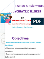 Signs & Symptoms of Psychiatric Illness