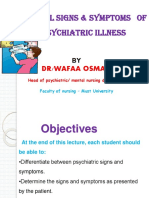 3 - Signs and Symptoms of Mental Illness - Part (3) (LEC.6)