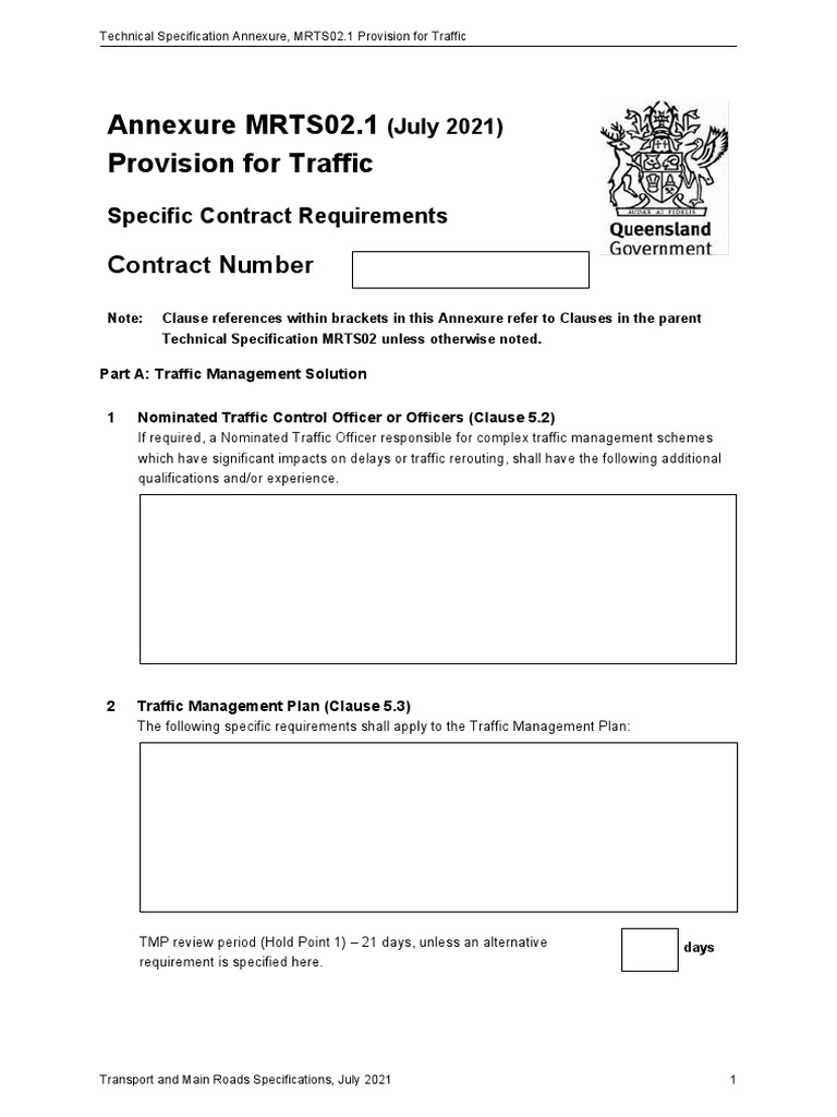 MRTS02.1 Traffic Management Guidelines | PDF | Traffic | Road
