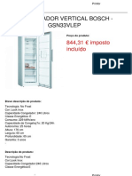 Congelador Vertical Bosch GSN33VLEP 246L E 844