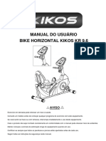 Manual Do Usuário Bike Horizontal Kikos KR 9.6: Aviso