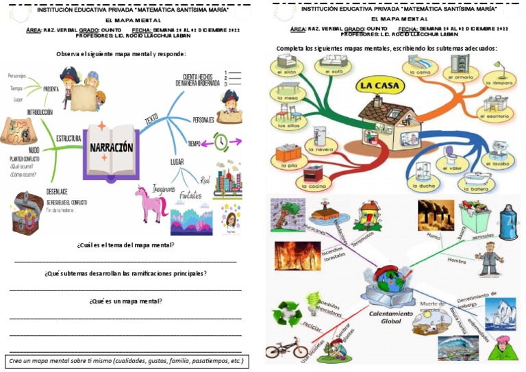 Ficha para Imprimir - Mapa Mental - 5to | PDF