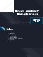 Atividade Laboratorial 1.1 - Movimento Horizontal