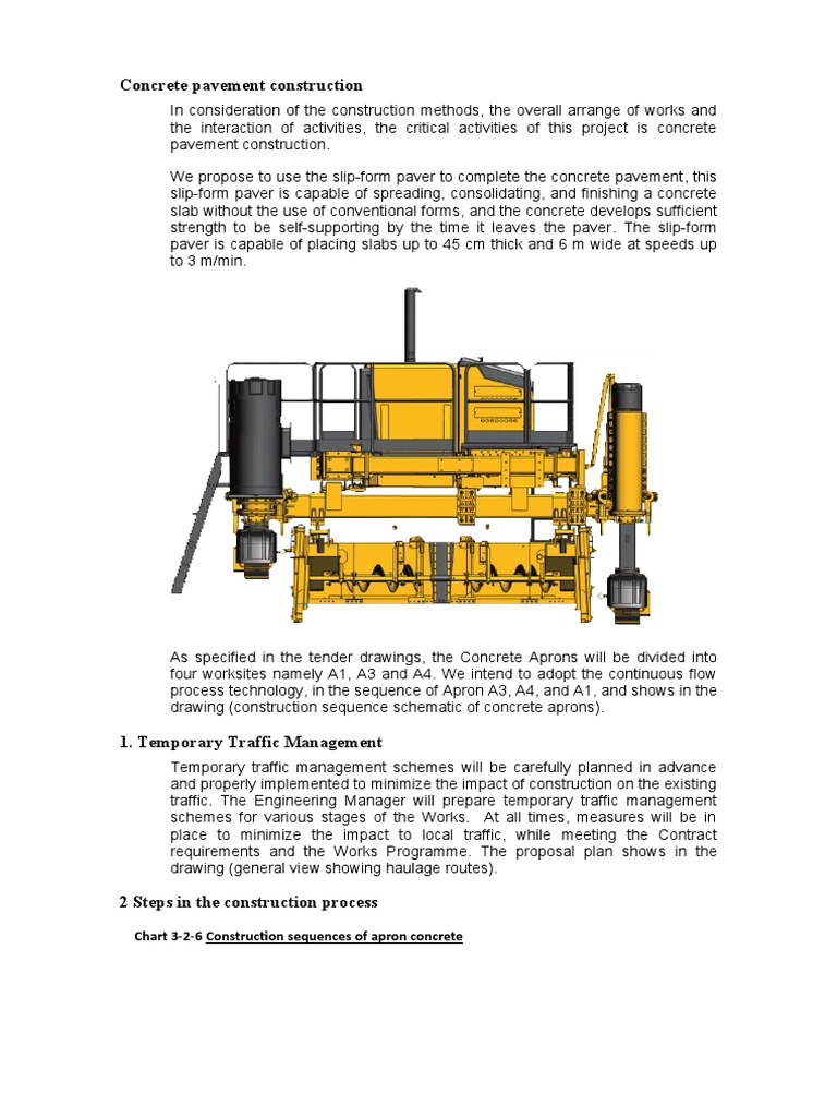 Concrete Pavement Construction Process | PDF | Concrete | Road Surface