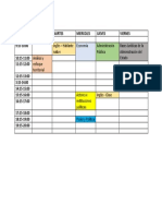 Horario Tercer Semestre