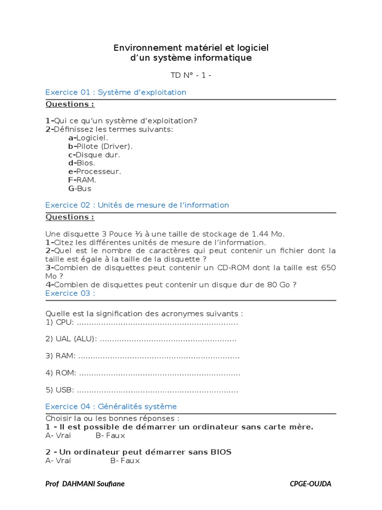Mémoire et systèmes informatiques | PDF | Mémoire (informatique ...