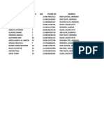 Statistics Student Information Sheet