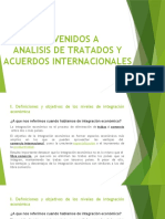 ANALISIS DE TRATADOS UNIDAD 1 Definiciones y Objetivos de Los Niveles de Integración Económica NOV 2022