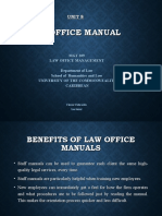 Unit 8 MGT209 Law Office Manual