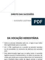 Direito Das Sucessões - Sucessão Legítima