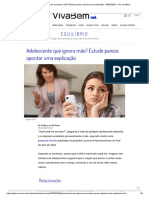 Adolescente Que Ignora Mãe - Estudo Parece Apontar Uma Explicação - 08 - 05 - 2022 - UOL VivaBem