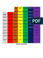 Jadwal Pelajaran Sekolah Mingguan