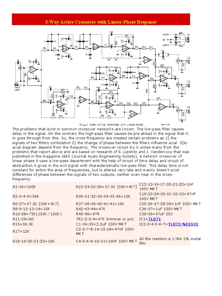 Linear-Phase 3-Way Crossover Design | PDF | Low Pass Filter ...