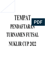 Tempat Pendaftaran Turnamen Futsal