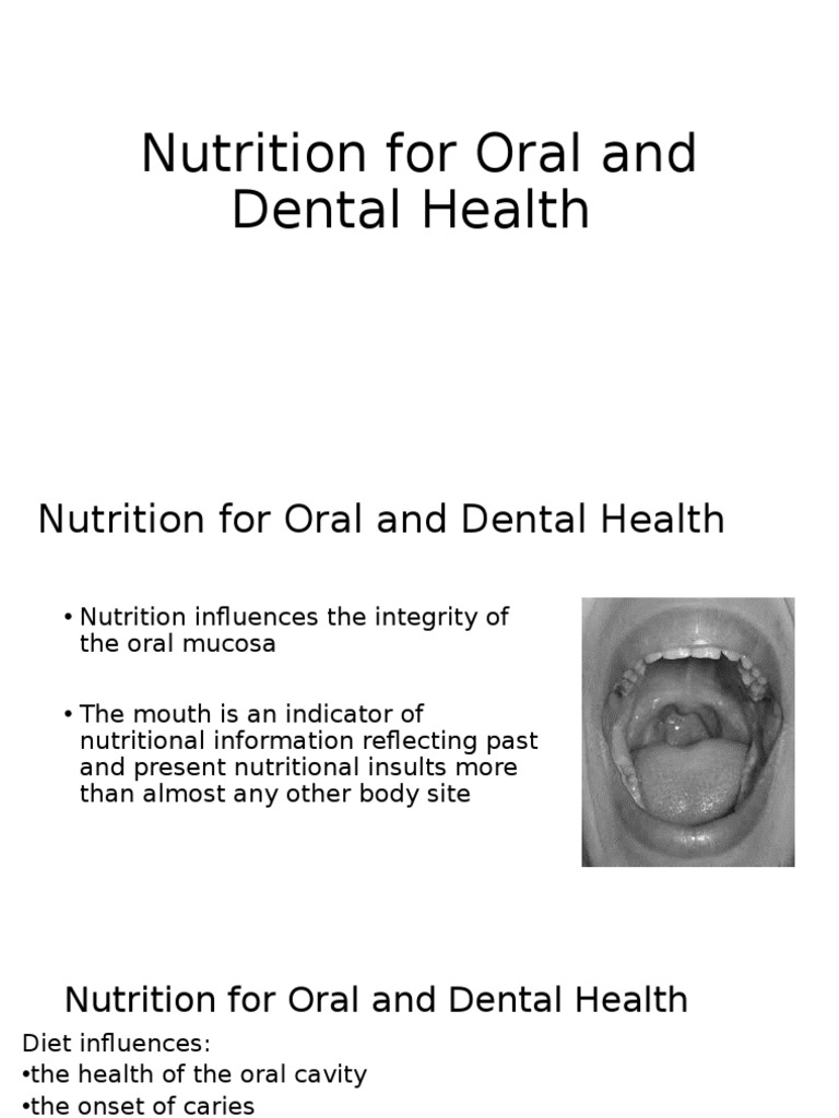 Nutrition's Impact on Oral Health | PDF | Oral Hygiene | Medical ...