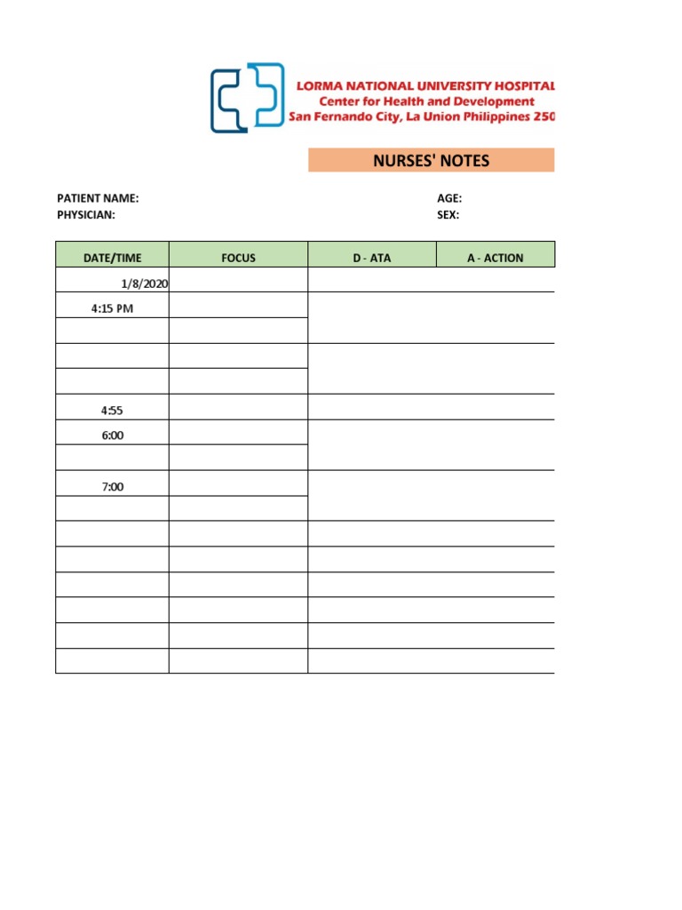 Rle Hospital Forms LC Con Templates Students | Download Free PDF ...