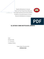 El Estado como institución jurídica: personalidad, soberanía y características