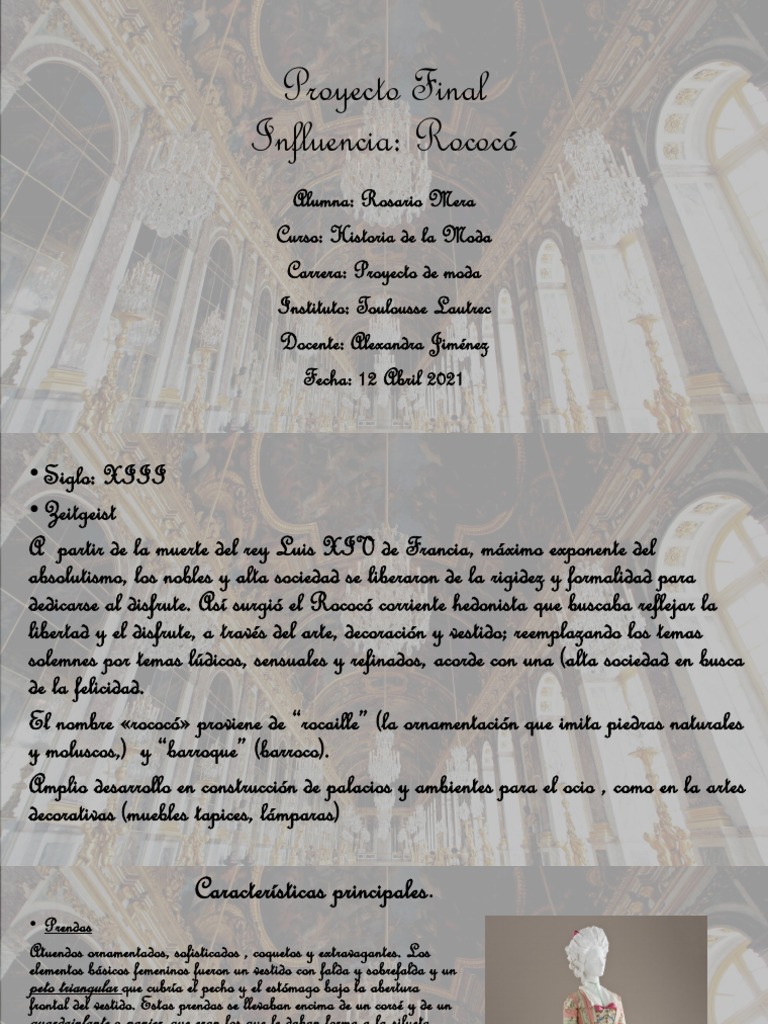 Historia de La Moda Rococo | PDF | Cuerpo humano | Apariencia humana
